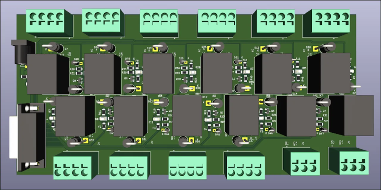 Relay board 3D model