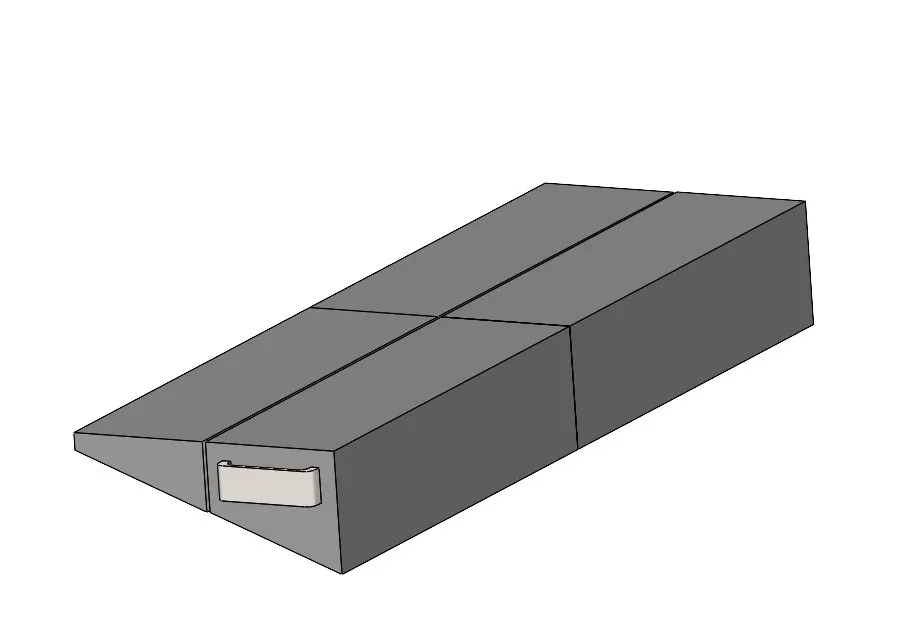Two-piece foam wedge platform