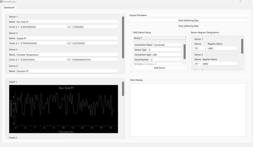 GUI during early development