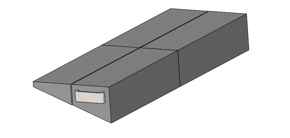 Final two-piece foam wedge platform